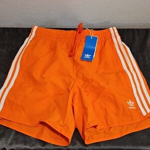 Mens NWT Orange Sprinter Shorts W Zipper Pockets Sz. XS